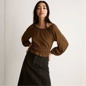 Madewell Tie Back Cutout Top in Spiced Olive Size XL